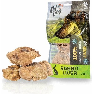 KIDDOG SUPER PREMIUM 100 % králičie pečene vcelku mrazom sušené 50 g