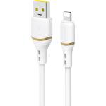 Dudao L25L USB-A - Lightning кабел 1m 30W с мека силиконова оплетка - (L25L white)