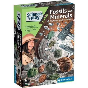 Clementoni Образователен комплект Clementoni Science & Play - Изкопай фосили и минерали (61409)