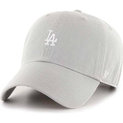 47 brand Памучна шапка с козирка 47 brand MLB Los Angeles Dodgers в сиво с апликация B-BSRNR12GWS-GYA (B.BSRNR12GWS.GYA)