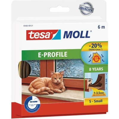 Tesamoll Gumové těsnění E profil 6 m hnědé 05463-00123-00