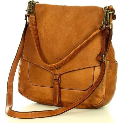 Mazzini Marco dámska kožená shopper taška camel v187a