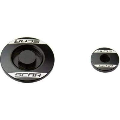 SCAR RACING servisní zátky motoru KAWASAKI KXF 250 11- , KXF 450 09-, , KLX 450 08-15 barva černá