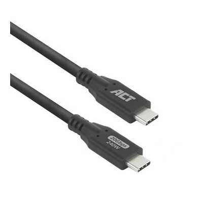ACT Кабел USB-C - USB-C, 1 м / USB4, 20Gbps, 240W (AC7421)