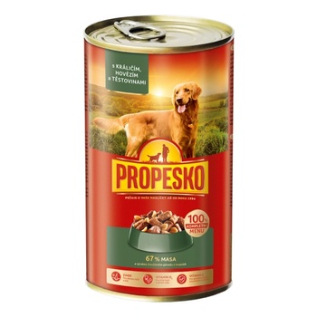 Partner in Pet Food Консерва за куче propesko 67% хапки месо, заек, телешко и паста - 1, 240 кг