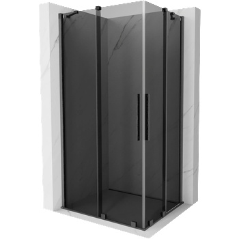 Mexen Velar Duo плъзгаща се душ кабина 100 x 90 cm, графит, четкано сиво - 871-100-090-42-66 (871-100-090-42-66)