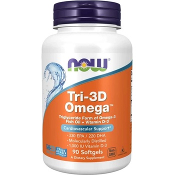 NOW Tri-3D Omega, 90 капсули, Now