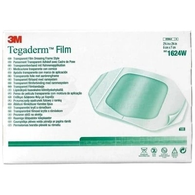 3M Tegaderm Film Transparentné krytie s rámom 6 x 7 cm 100 ks
