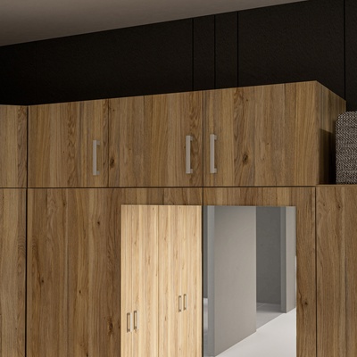 Forte Надстройка за гардероб five 130 см, дъб маувела (ecbn031-d108)