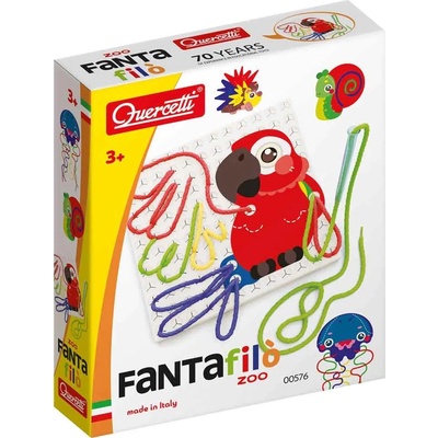 Quercetti Комплект за рисуване с конци Quercetti - Fanta Filo Zoo (576)