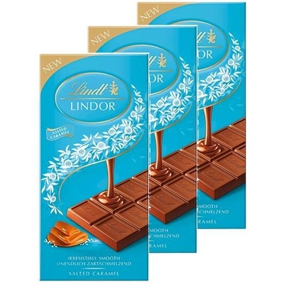 Lindt Lindor Slaný Karamel 3 x 100 g