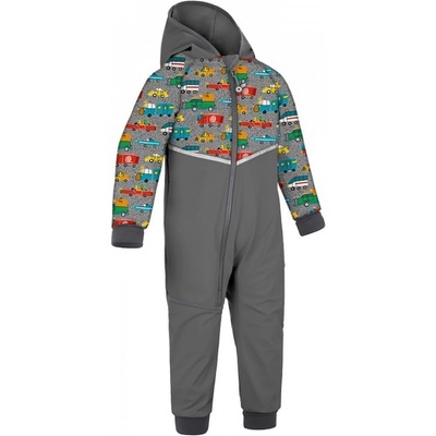 Unuo Batolecí softshellová kombinéza s fleecem Mini Tm. Šedá ZOO na výletě – Zboží Dáma