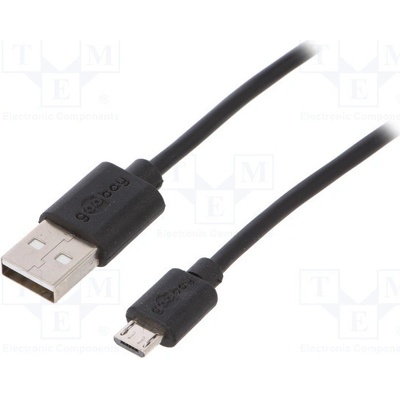 Goobay 38659 USB 2.0; USB A vidlice, USB B micro vidlice, 0,5m, černý