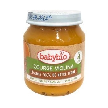 Bebybio Био Зеленчуково пюре - Тиква " Цигулка" (4+ месец) - 130г - Babybio