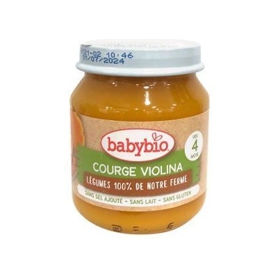 Bebybio Био Зеленчуково пюре - Тиква " Цигулка" (4+ месец) - 130г - Babybio