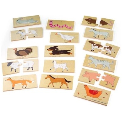Bigjigs Toys Глави и опашки - Фермерски животни - Bigjigs (34042)