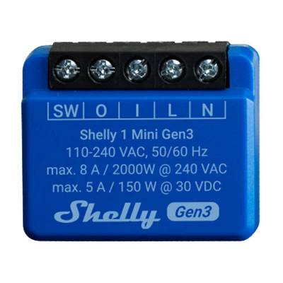 Shelly Gen3 1 Mini, spínací modul se suchým kontaktem, WiFi 1MiniGen3