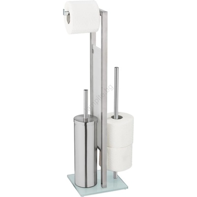 WENKO 25399100 - Четка за тоалетна RIVALTA 18x70 cm сребриста/бяла/черна (WE0164)