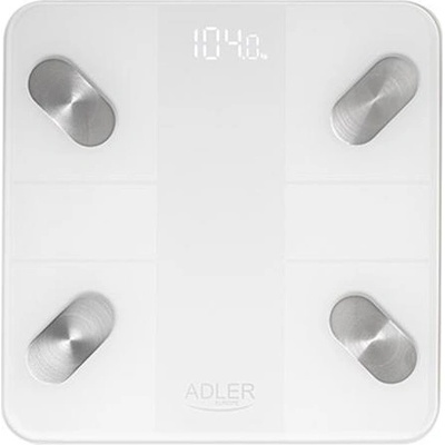 Кантар Adler AD 8186, SMART Tuya, До 180 кг, LED дисплей, 3 x ААА, Бял (AD 8186 white)