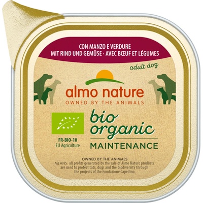 Almo Nature BioOrganic Maintenance bio hovädzie a bio zelenina 12 x 100 g