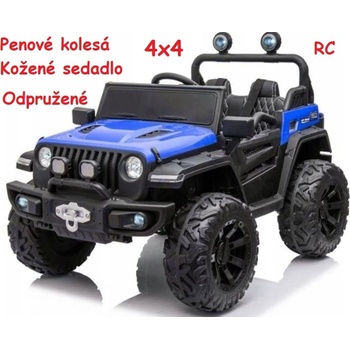 Joko Elektrické autíčko Jeep 4x4 Master Of Terain penové kolesá kožené sedadlo modrá