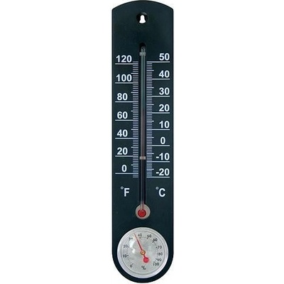 Strend Pro Teplomer s vlhkomerom TMS-055 BlackBar, plast, 250x55x12 mm