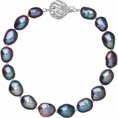 Pavona perlový náramek z říčních perel se zapínáním z bílého 14 karátového zlata 823011.3/9264B peacock