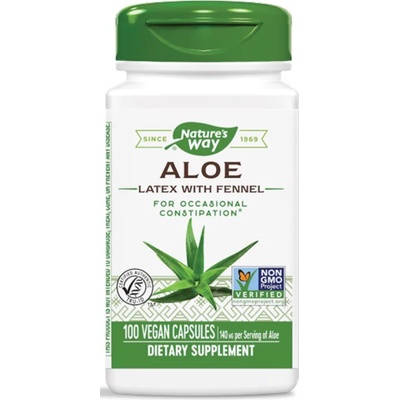 Nature's Way Aloe, Latex with Fennel, 100 капсули, Nature's Way (10150)