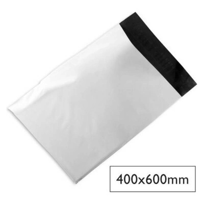 Plastové obálky na zásielky 400 x 600mm biele 100ks