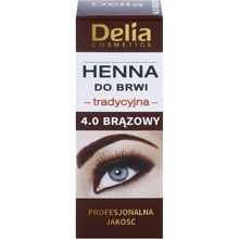 Delia Cosmetics Henna farba na obočie 4 Brown 2 g 2 ml