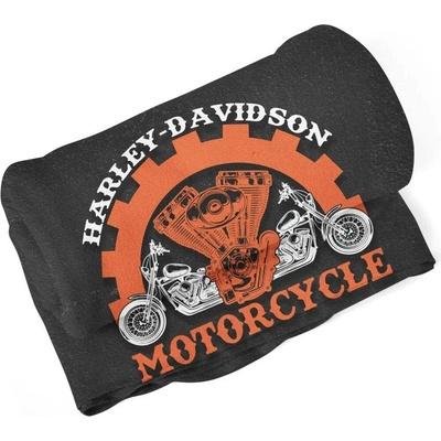 Sablio Deka Harley-Davidson motor Černé pozadí 190x140