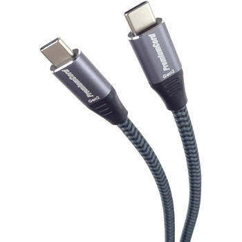 PremiumCord USB-C kábel (USB 3.2 GEN 2,3 A, 60 W, 20 Gbit/s) bavlnený oplet, 2 m, ku31cr2
