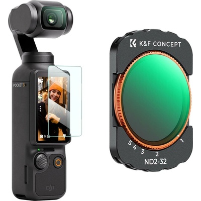 Kf filtr ND filtr šedý nastavitelný pro DJI Osmo Pocket 3 HD MC Nano X K&F / KF01.2544 - ND2-ND32