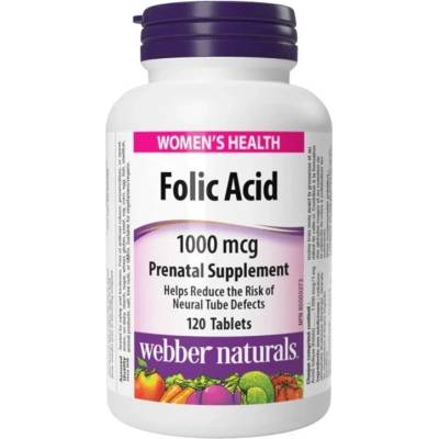 Webber Naturals Folic Acid, 1000 g, 120 таблетки, Webber Naturals (3969 WN)