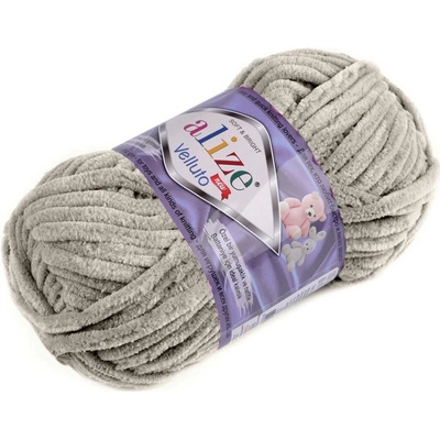 Pletací žinylková příze Alize Velluto 100 g Varianta: 10 (530) šedobéžová, Balení: 1 ks 51233/126298/239009