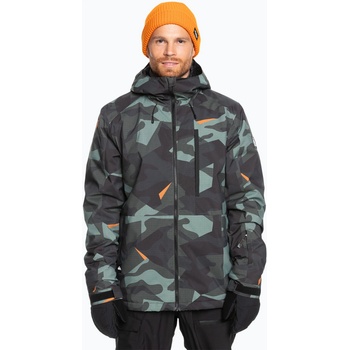 Quiksilver Мъжко яке за сноуборд Quiksilver Mission Printed block puzzle camo sea spray