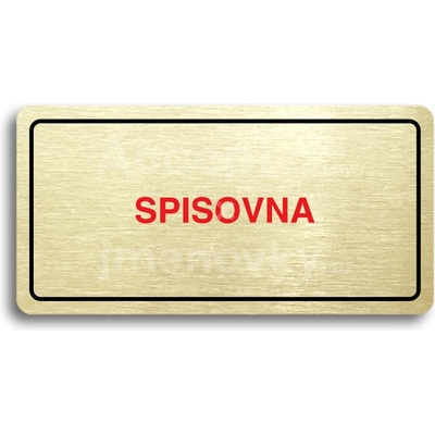 ACCEPT Piktogram SPISOVNA - zlatá tabulka - barevný tisk