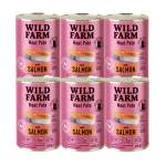 WILD FARM Пастет със сьомга 6x400 г - безглутенова храна за котки