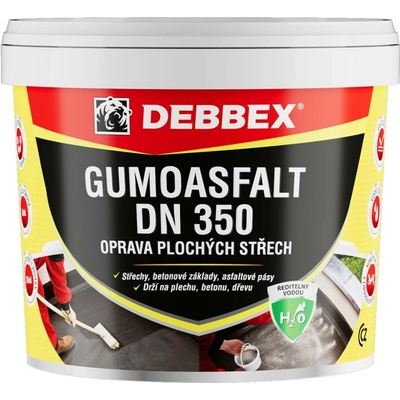 Den Braven GUMOASFALT DN 350 (na vodní bázi) Varianta: GUMOASFALT DN 350 (na vodní bázi) 10 kg kbelík černá