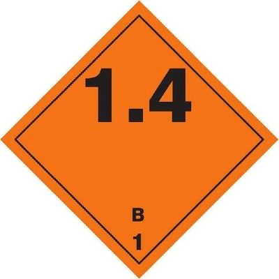Značka Výbušné látky a předměty podtř. 1.4 BZ ML704