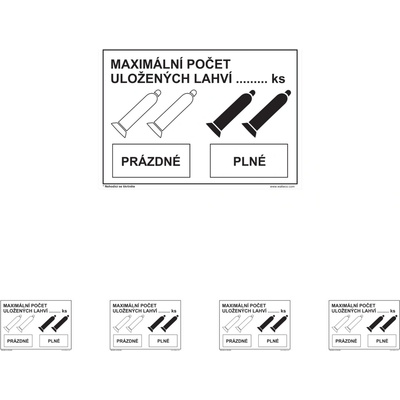 Walteco Maximálny počet uložených fliaš 210x148mm, formát A5, samolepka Množstvo: 5 ks , 20052BP1