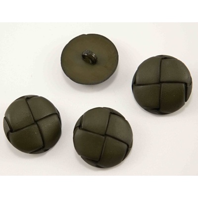 Gombík so spodným prišitím - khaki - priemer 2,8 cm