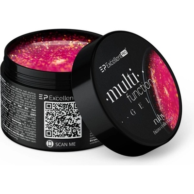 Excellent Pro multifunkční stavební gél s částečkami Ruby 15 g