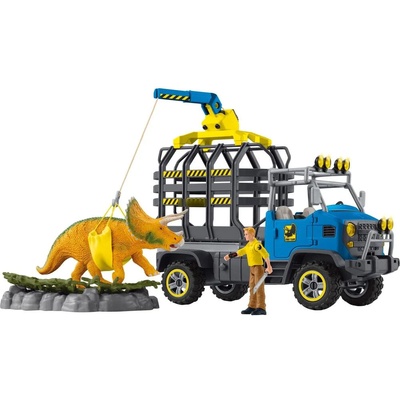 Schleich Schleich Truck Mission мисия за спасение на динозавър модел играчка (42565)