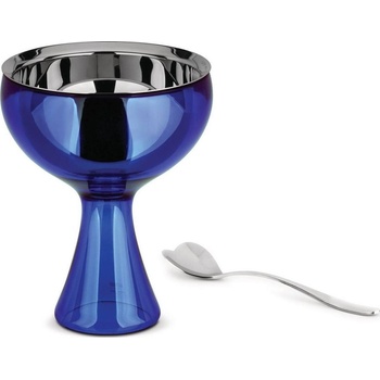 A di Alessi Чаша купа за сладолед Big Love с лъжичка синя (ammi01s az)