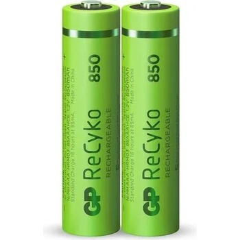 GP Batteries Акумулаторна Батерия GP R03 AAA 850mAh NiMH 85AAAHCE-EB2 RECYKO, 2 бр. в опаковка (GP-BR-85AAAHCE-EB2)