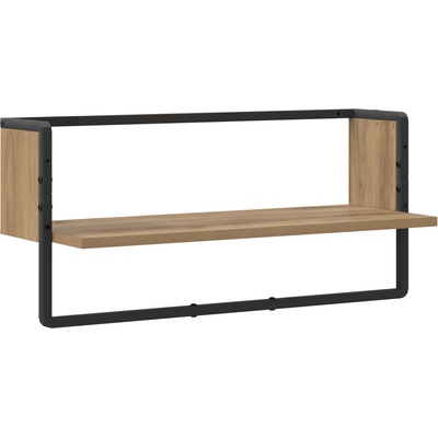 vidaXL Стенен рафт Монтиране на стена Дъб артизан 65 x 25 x 30 cm (8010908)