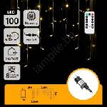 Aigostar - LED външен коледен гирлянд 100xLED/6W/230V/8 функции 1, 5x1m IP44 топла бяла светлина + дистанционно управление (AI2206)