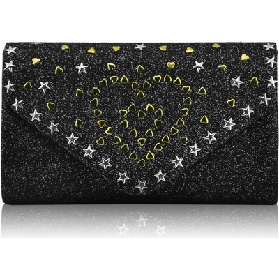 LS Fashion kabelka psaníčko s glitry LSE00239 černé