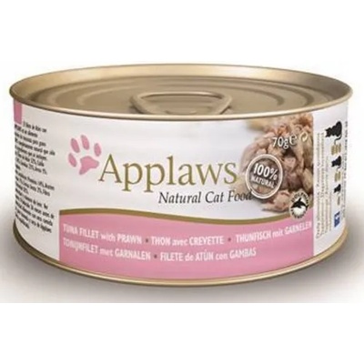 Applaws Tuna Fillet with Prawn in broth - Месни хапки риба тон със скариди в бульон 70 гр 1008CE-A